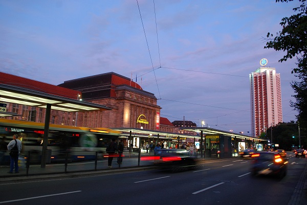 Hauptbahnhof Leipzig bei Nacht
