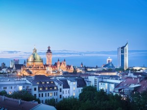 Abendstimmung - Skyline von Leipzig